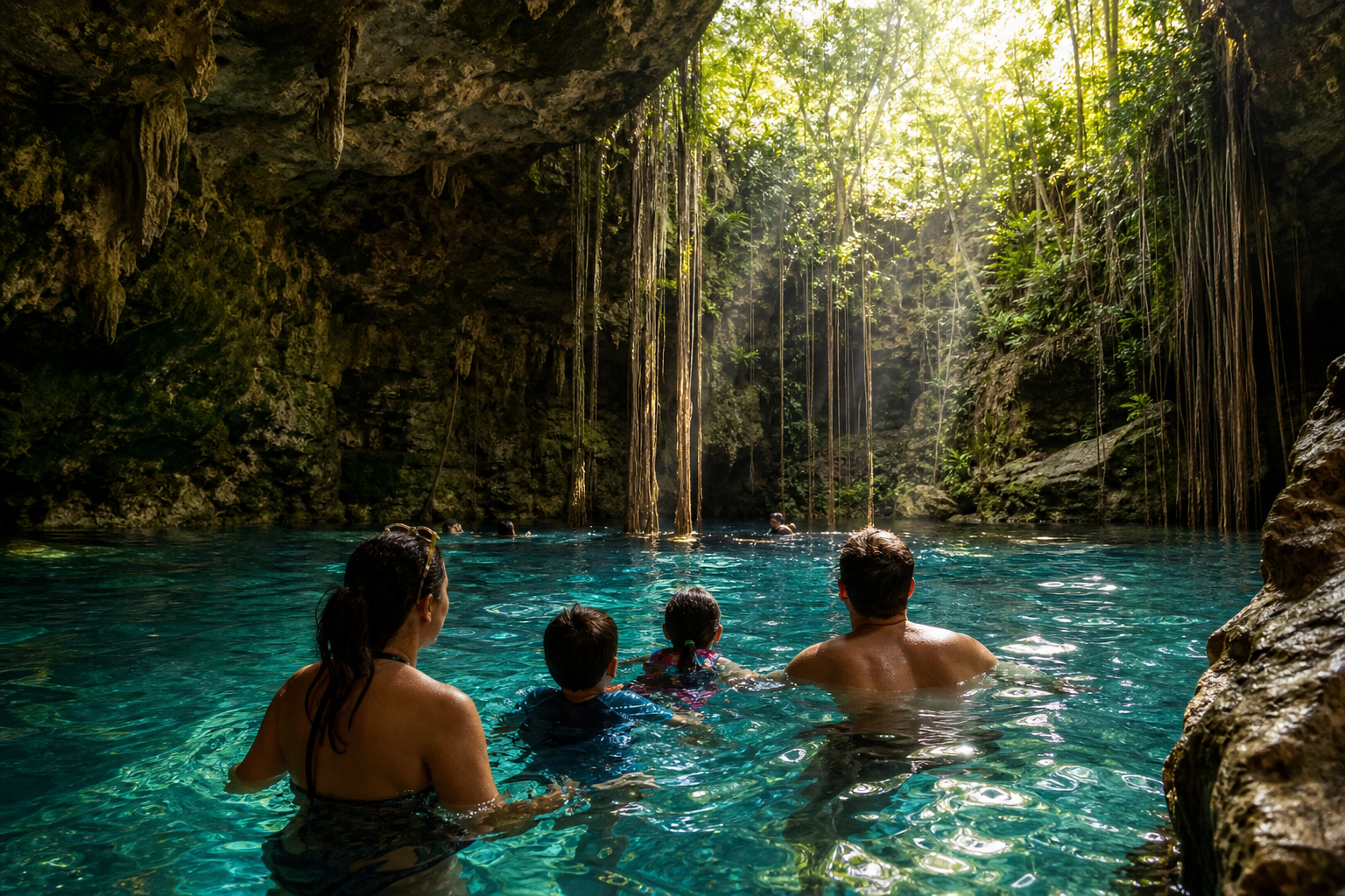 Experience highlight image representing family-friendly Yucatán adventures such as cenotes, ruins, and colorful colonial streets
