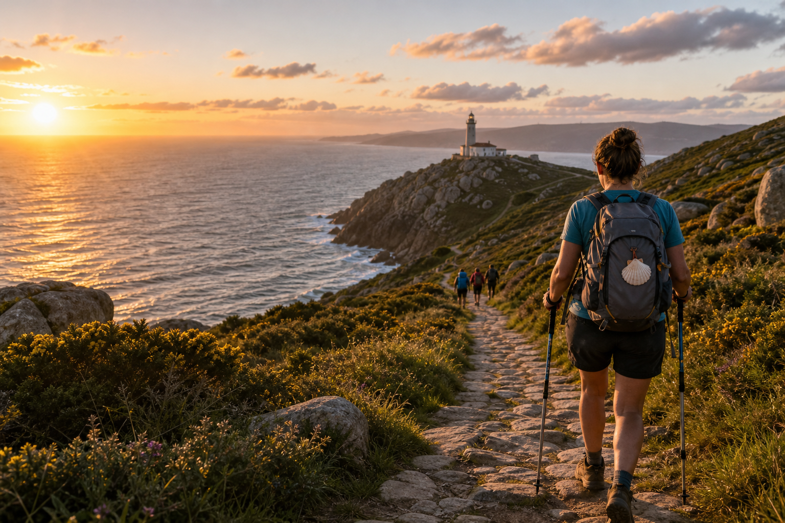 Camino de Santiago ready-made plan: walk the final 100+ km from Sarria to Santiago, then continue with a Santiago and Atlantic coast epilogue to Fisterra and Muxía