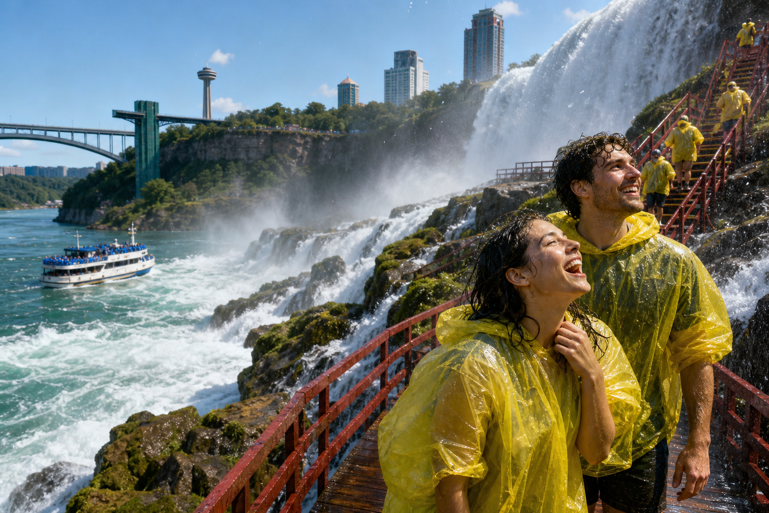 Preview image highlighting Niagara Falls viewpoints and close-up waterfall experiences on US and Canada sides