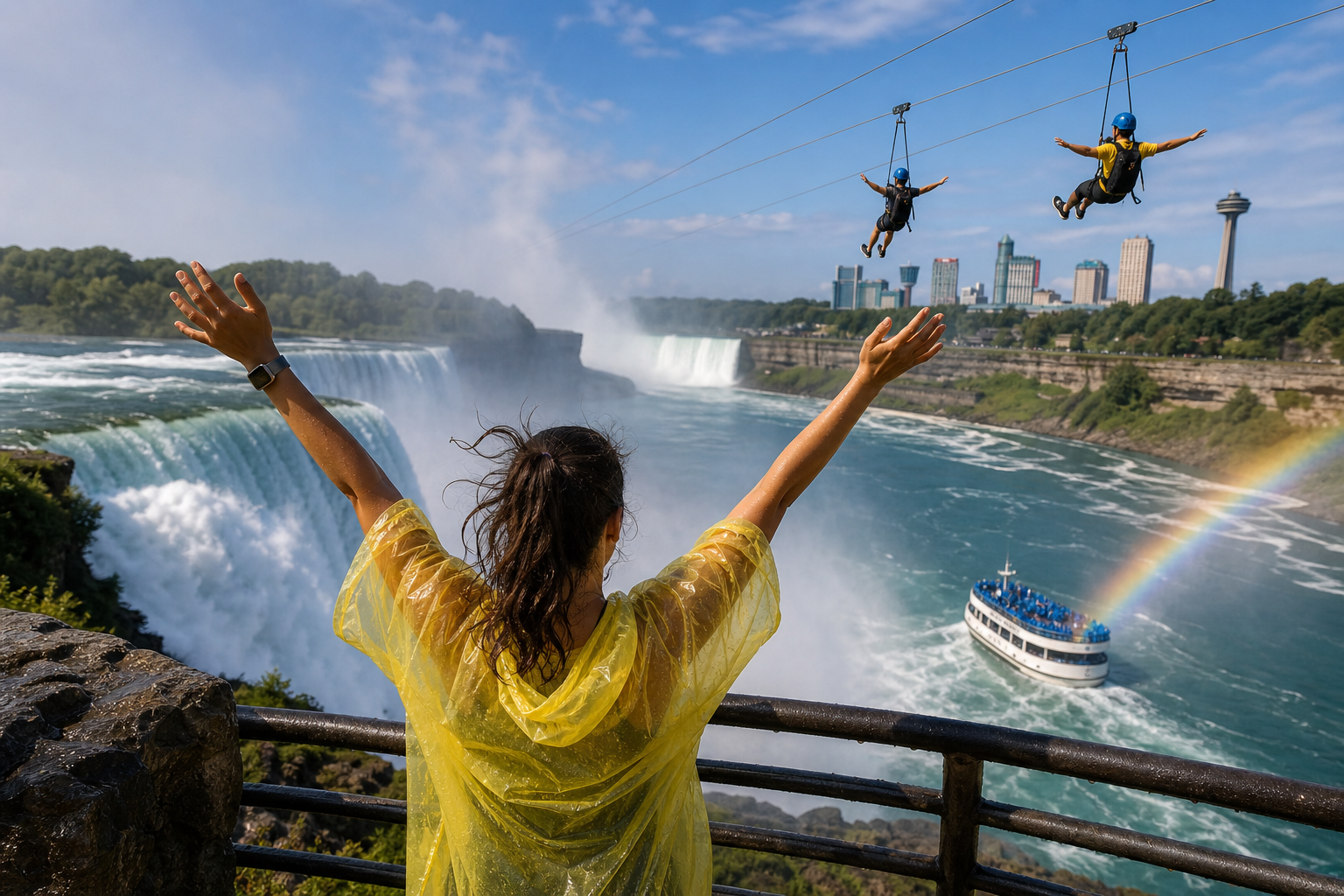 Cedar Point coaster thrills and Niagara Falls waterfall viewpoints on a 7-day USA/Canada adventure route