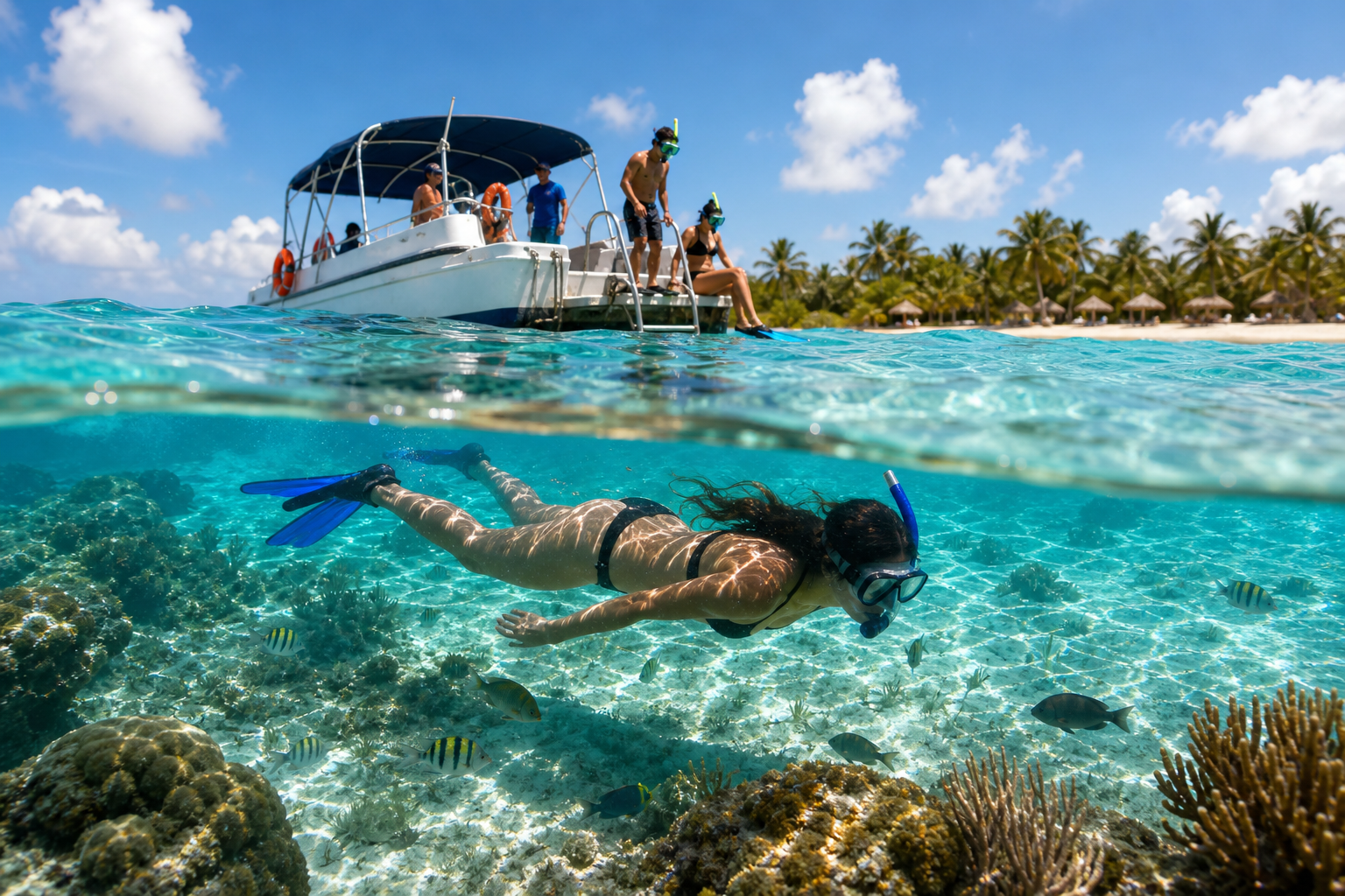 Cozumel micro-adventure: reef time plus a mainland cenote or thrill-park capstone over 3 days / 2 nights