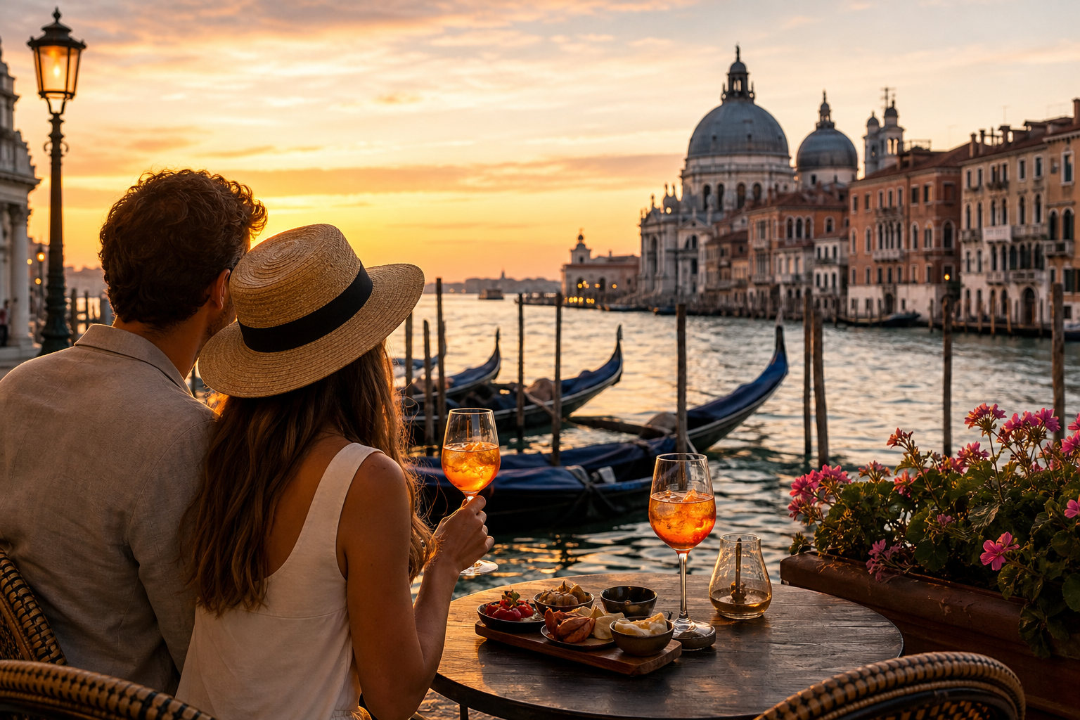 Florence and Rome romance: aperitivo hour and warm-lit historic streets