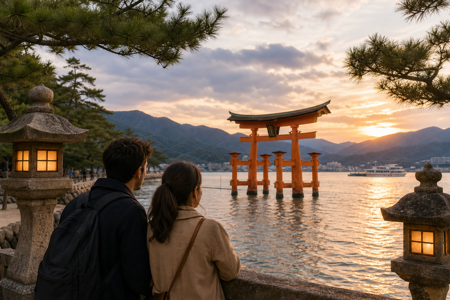 Japan couple experience: neon city evening and intimate street scenes