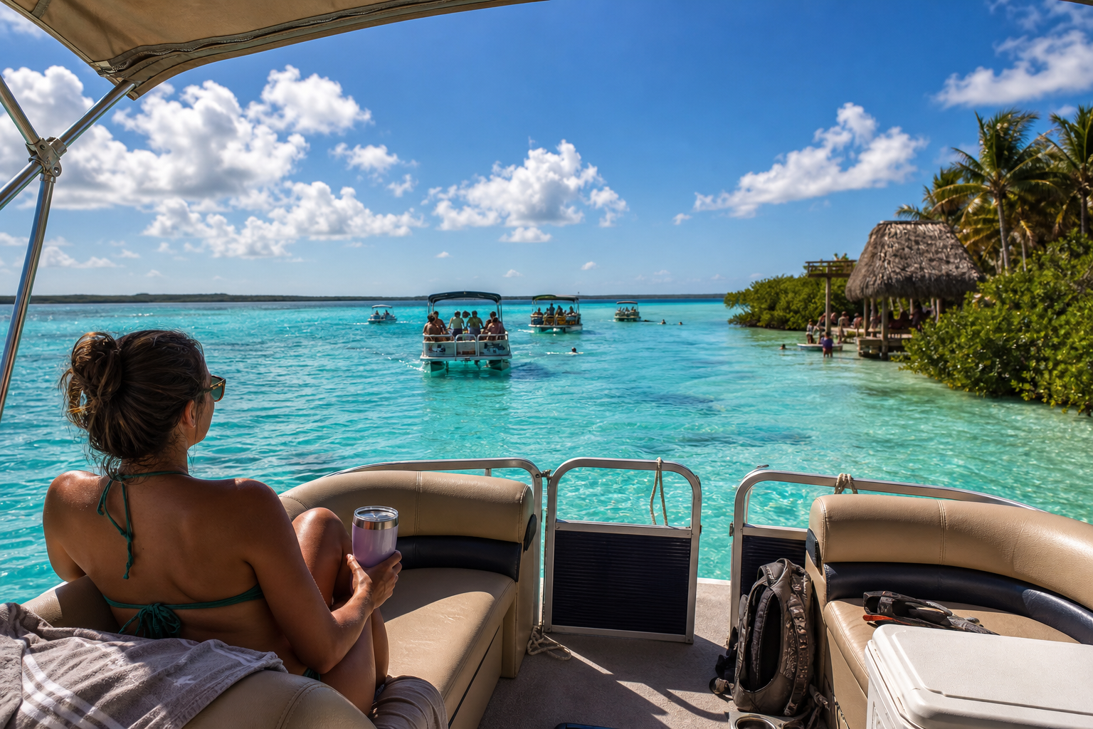 Lagoon and boat-day vibes representing Bacalar’s signature water experiences